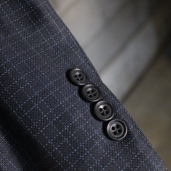 Daniel Hechter Paris 42L Indigo Blue Men's Sport Coat Jacket Blazer - Picture 6 of 10